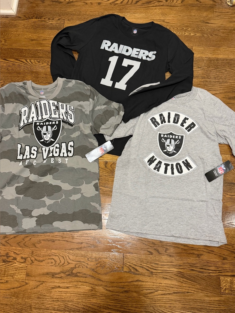 Raiders NFL Youth Large Bundle 3 pieces NWT!
